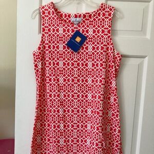 NWT Jude Connally orange geometric Beth Sheath Dress Sz. XL